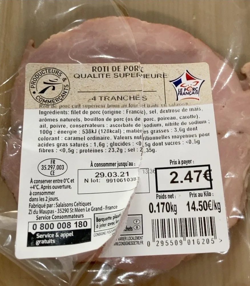 Roti de porc superieur