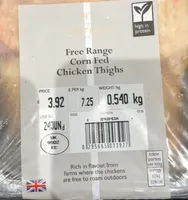 Free range corn fed chicken thighs