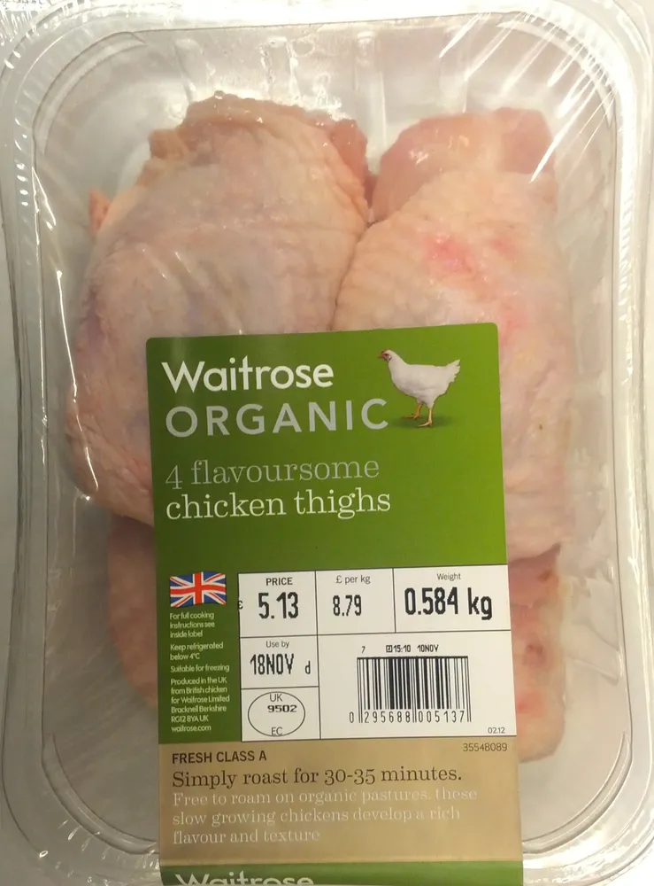 4 flavoursome chicken thighs