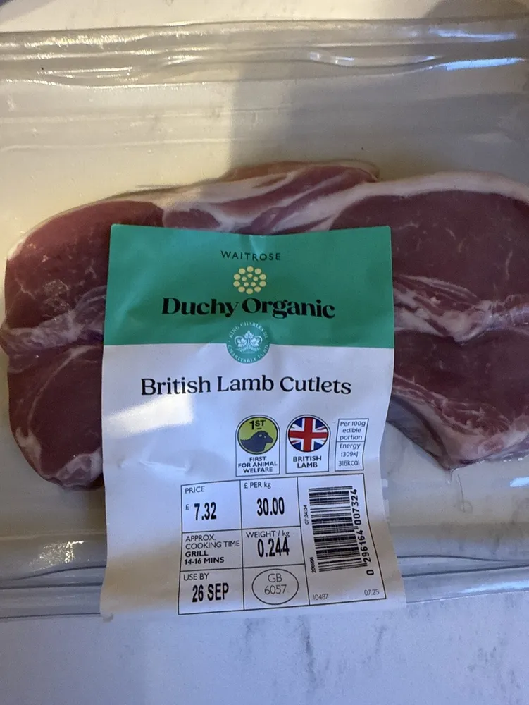 Duchy Organic Lamb Cutlets