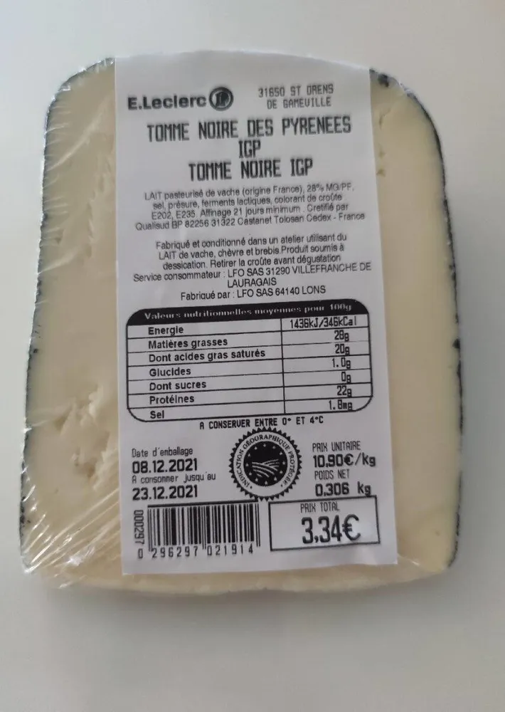 Tomme Noire des Pyrénées IGP