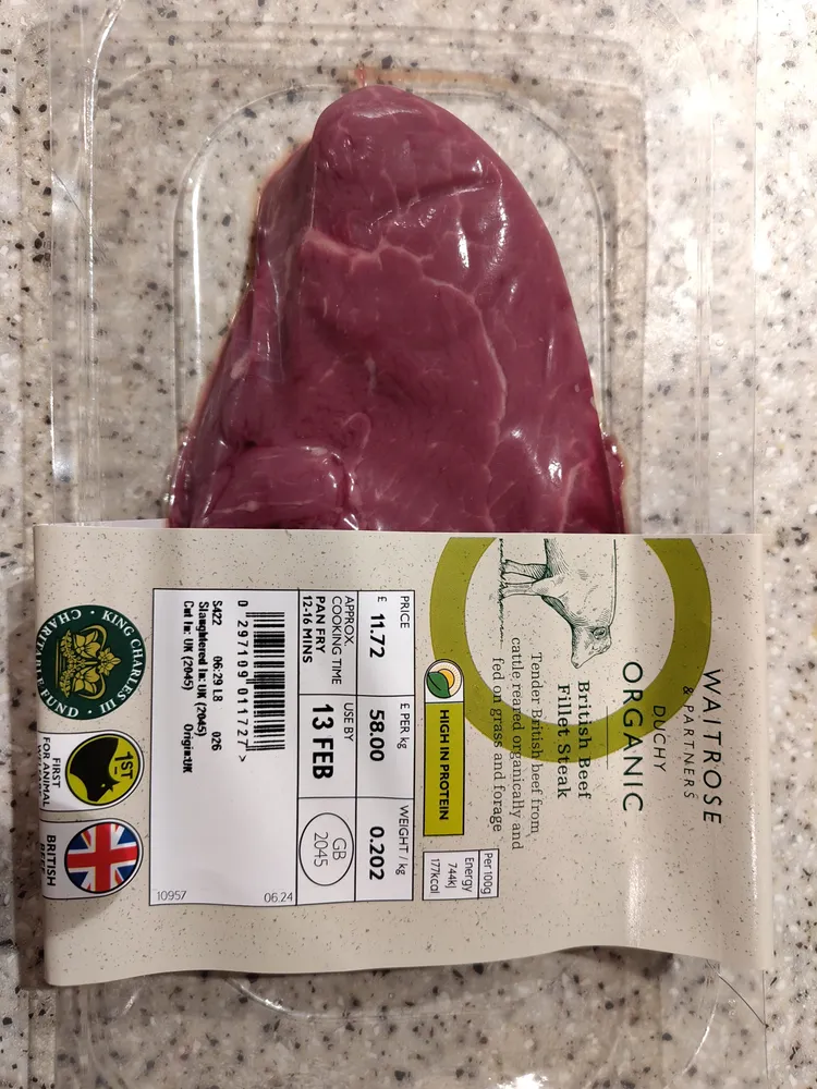 British beef fillet steak