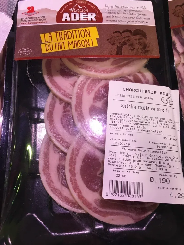 Poitrine roulee de porc tr