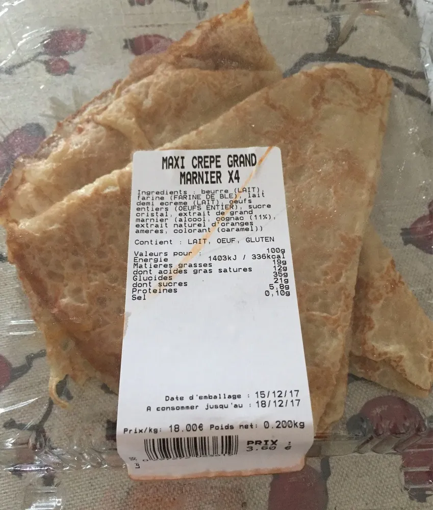 Maxi Crêpe Grand Marnier x4