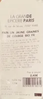 Pain lin jaune et graine de courge