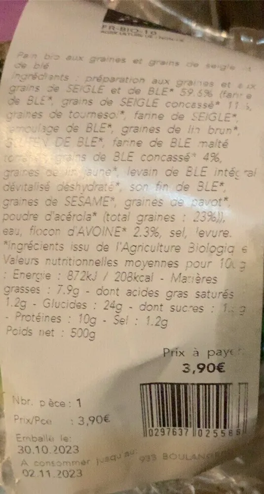 Pain nordique bio