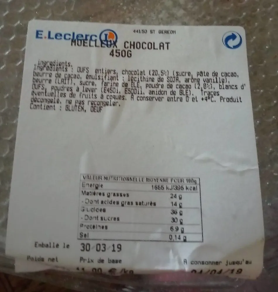 Moelleux chocolat
