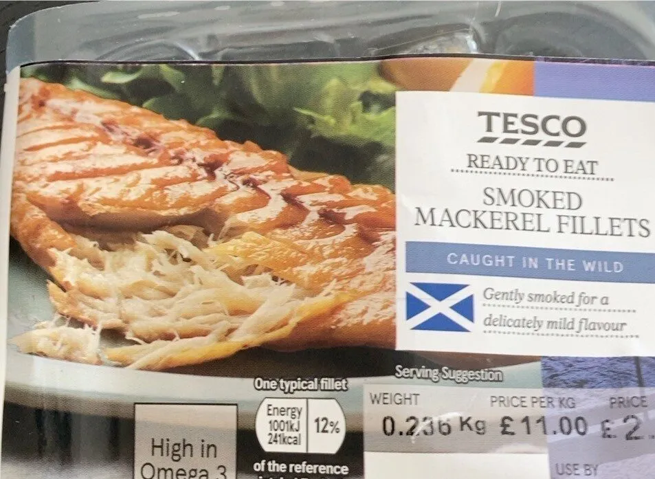 Smoked mackerel fillets