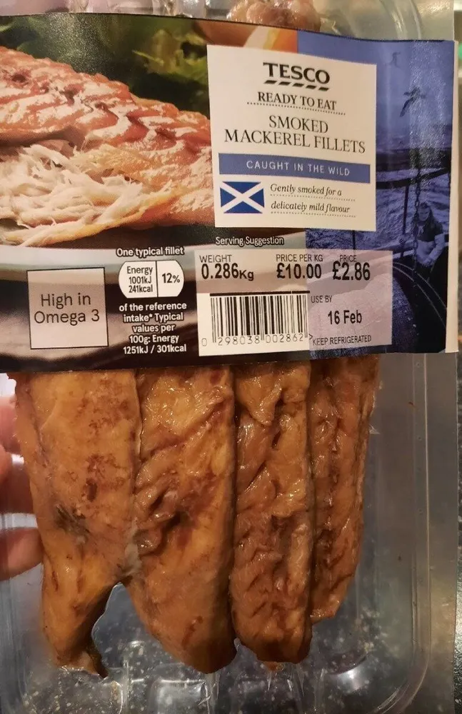 Smoked mackerel filets