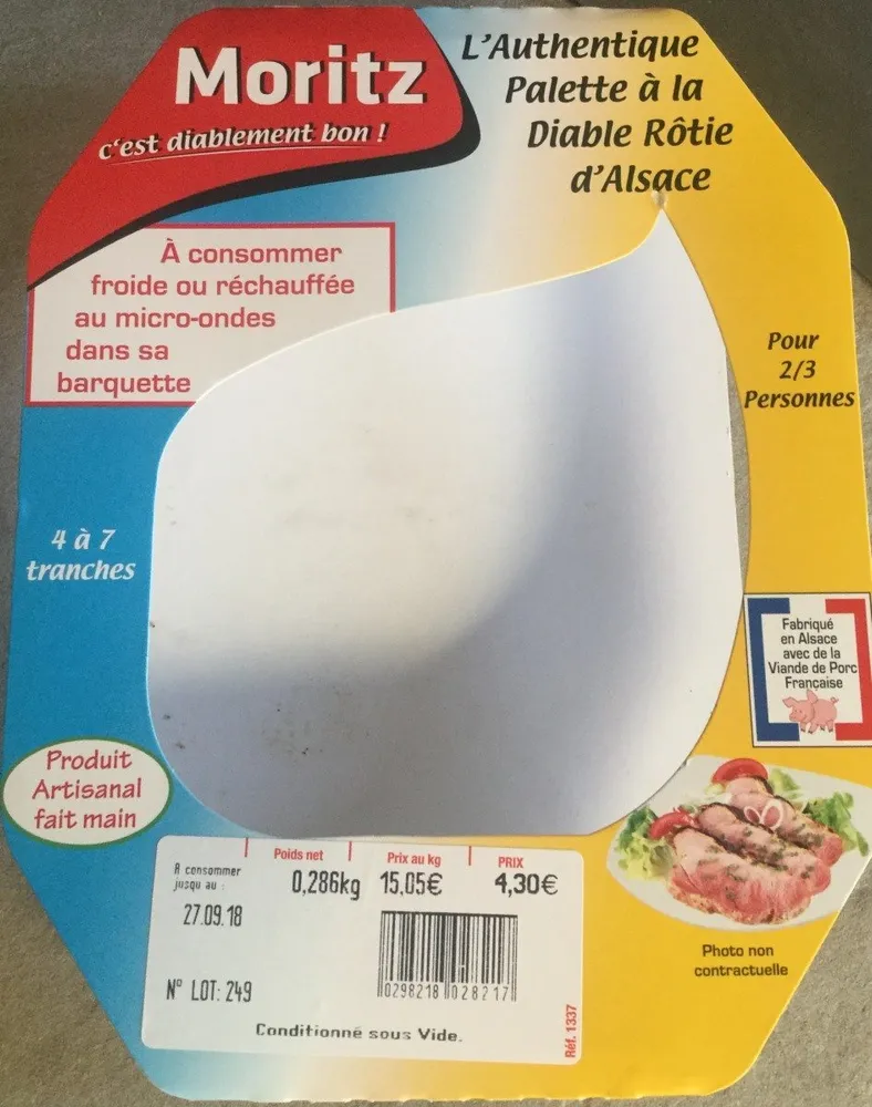 Palette a la diable rotie d'alsacemoritz