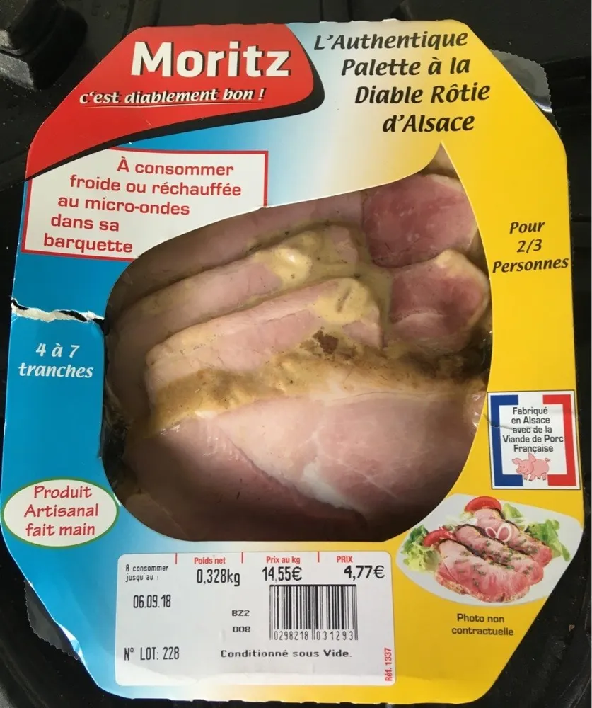 Palette à la Diable rotie d'Alsace