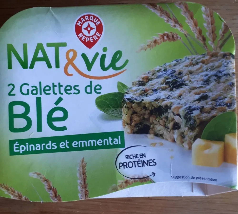 Galette de blé épinards et emmental