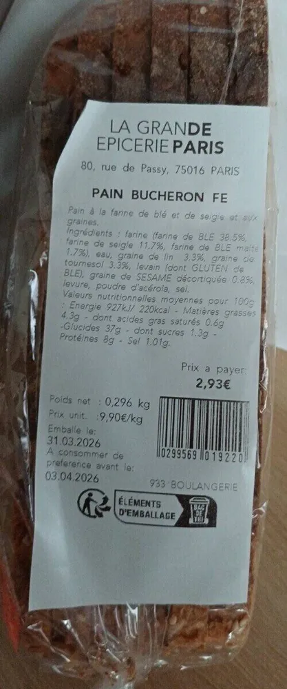 Pain bucheron