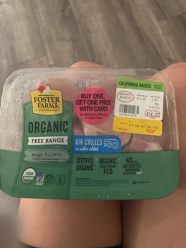Organic Cream Range Thigh Fillets