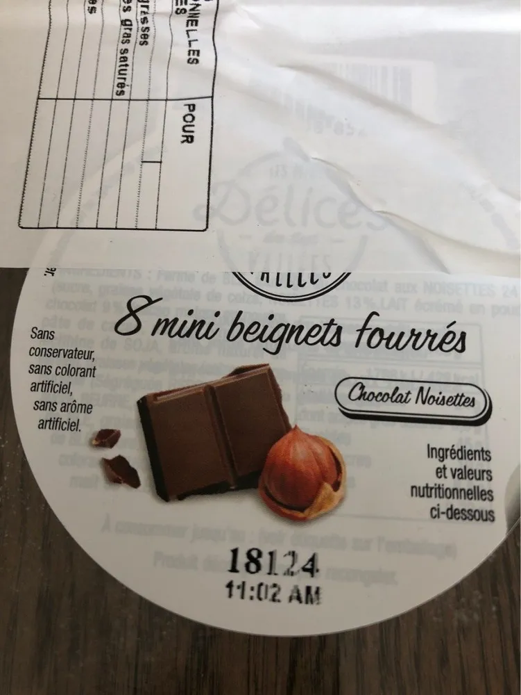 8 mini beignets fourrés