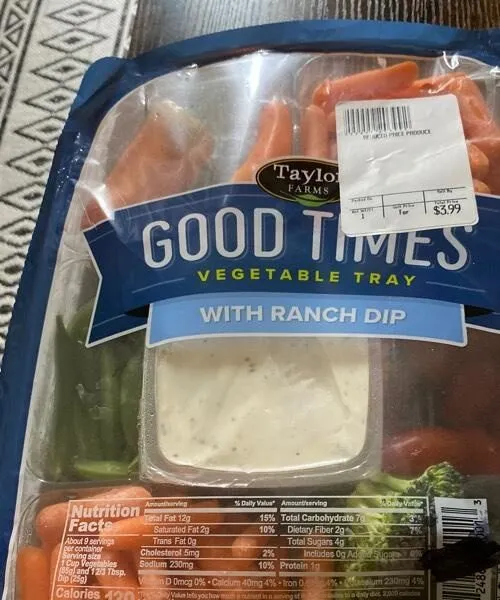 Vegetable Tray with Ranch Dip