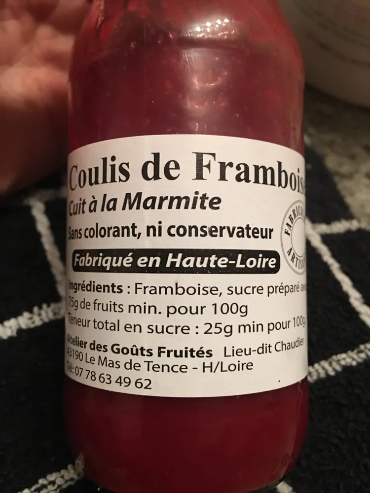 Coulis de framboises cuit à la marmite