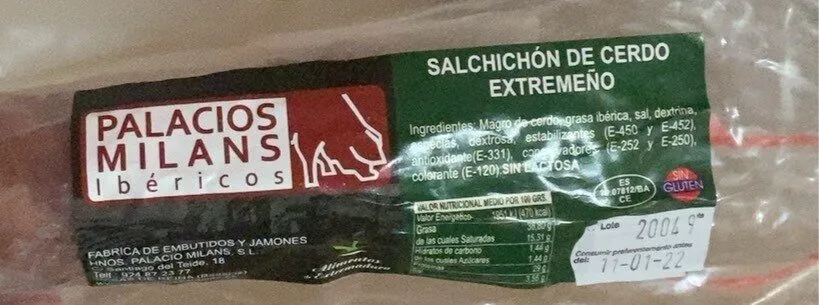 salsichón de cerdo extremeño