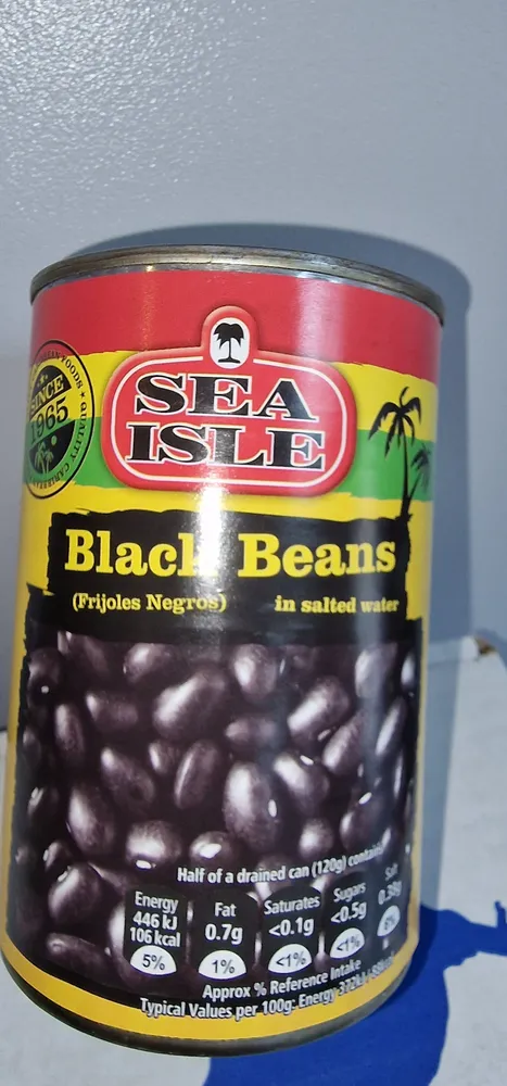 Black Beans (Frijoles Negros) in salted water