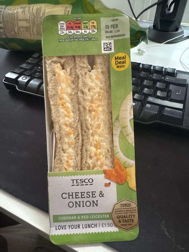 Alex Price poshy stinky deli onion and cheese sandwich