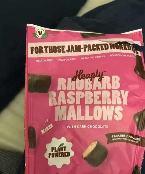 Heaply rhubarb raspberry mallows