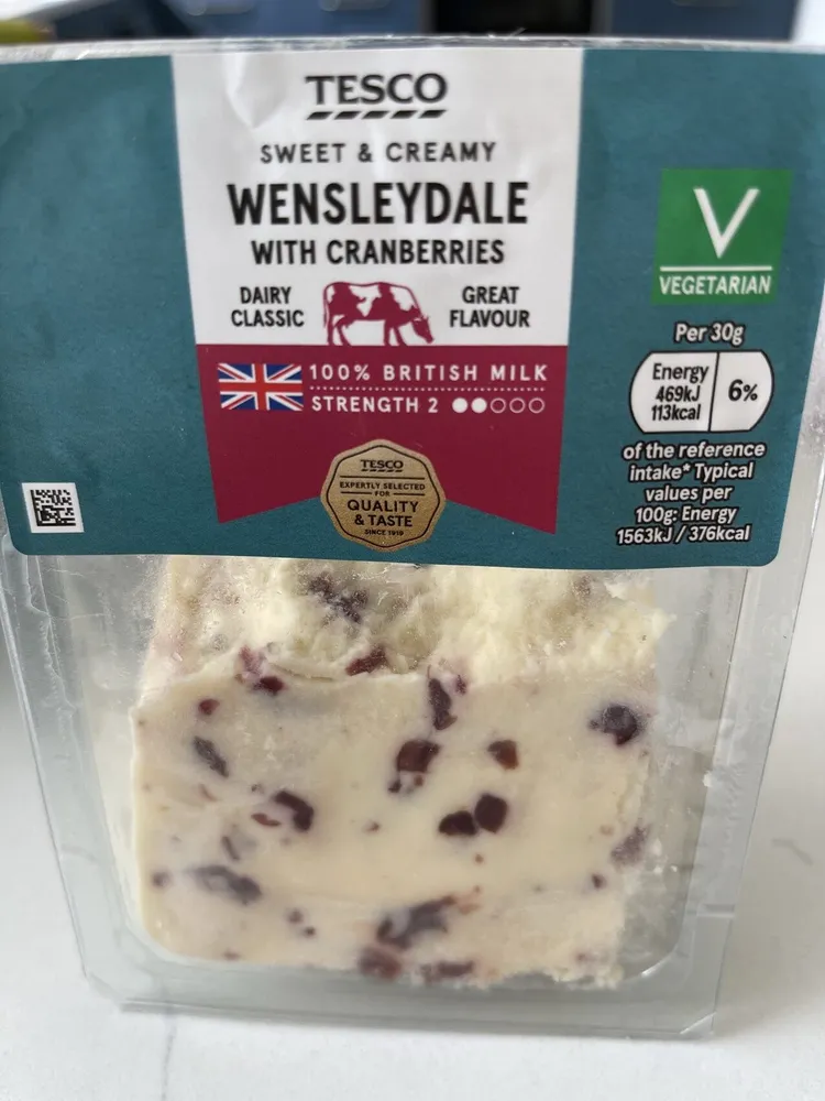 Wensleydale with cranberries