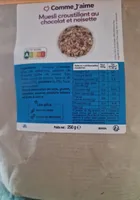 Müesli croustillant au chocolat et noisettes