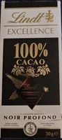 Lindt excellence Noir 100% Cacao