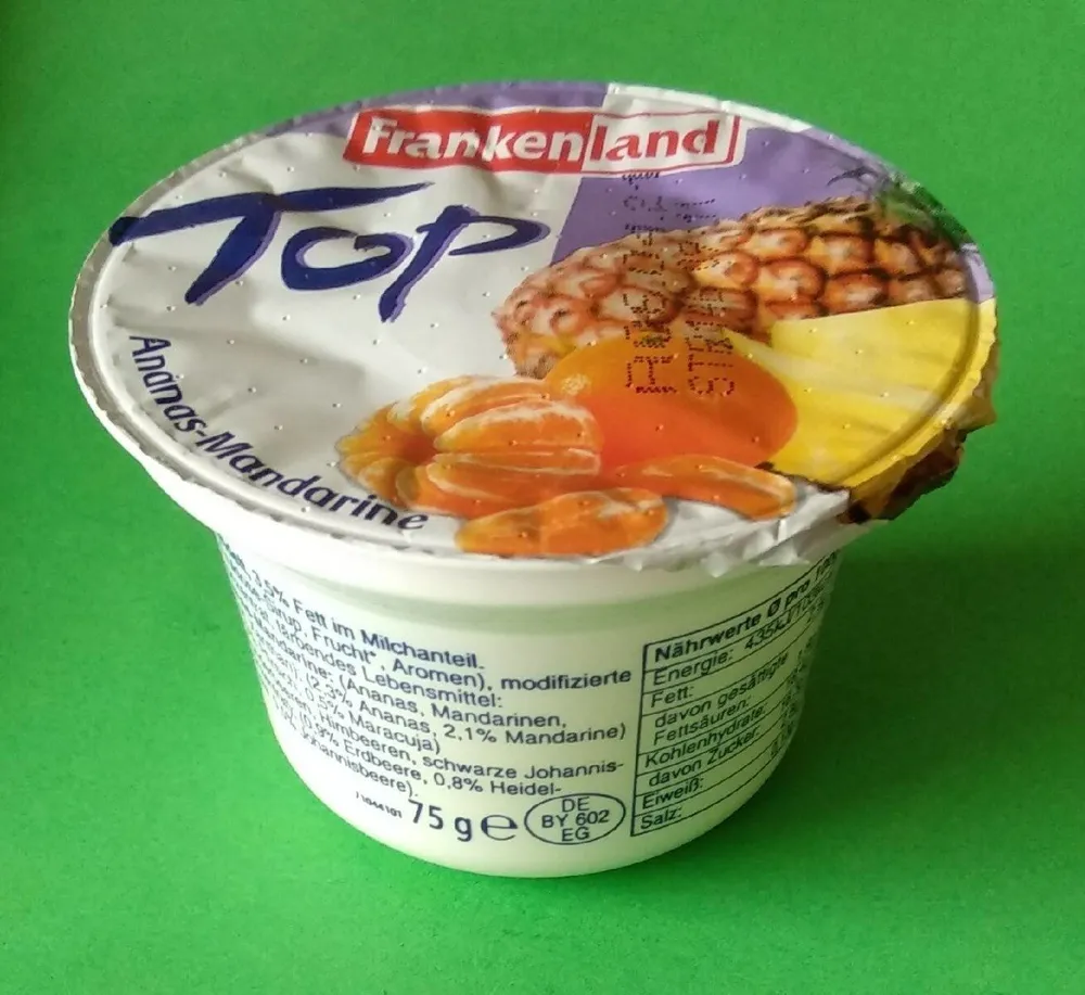 Joghurterzeugnis mit 10% Fruchtzubereitung