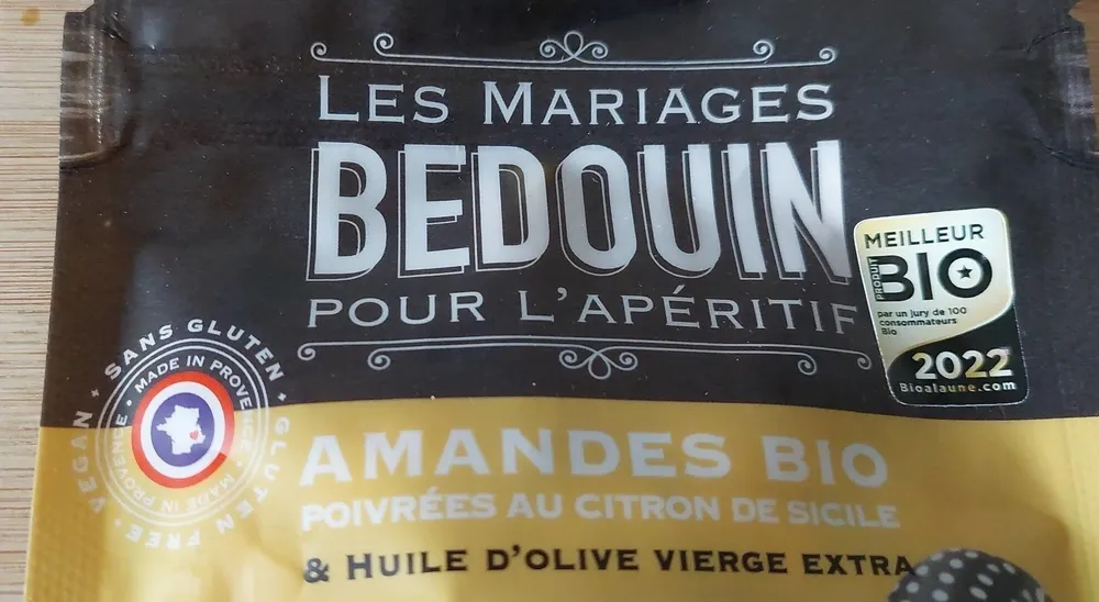Amandes bio poivrées au citron
