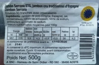 Jambon Serrano ETG