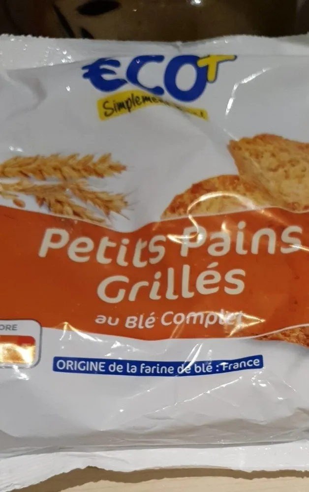 Petits pains grillés au blé complet
