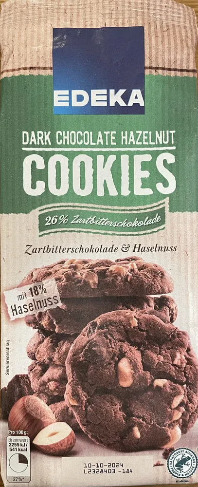 Dark Chocolate Hazelnut Cookies