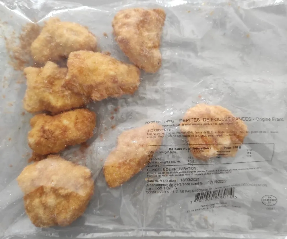 Pépites de Poulet panées