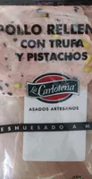 Pollo relleno con trufa y pistachos asado al horno