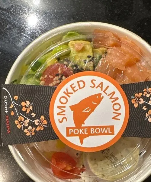 Smoked salmon poke bowl