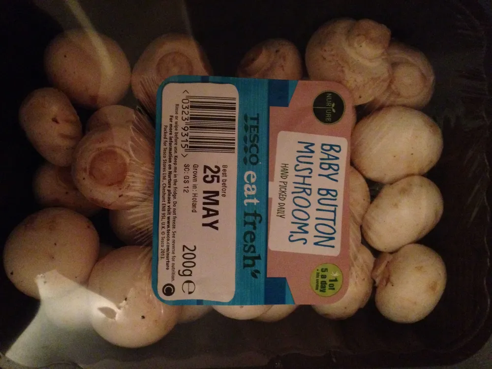 Baby button mushrooms