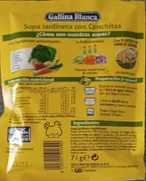 Sopa jardinera con conchitas