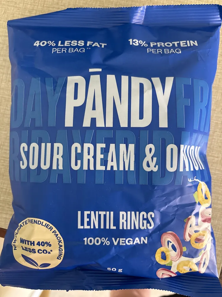 Pändy sour creme & onion Lentil rings