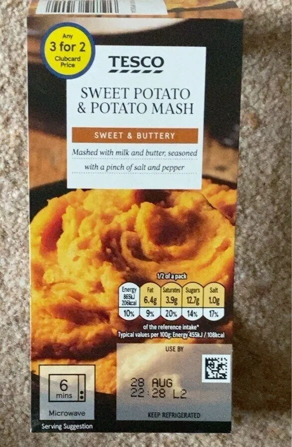 Sweet potato and potato mash