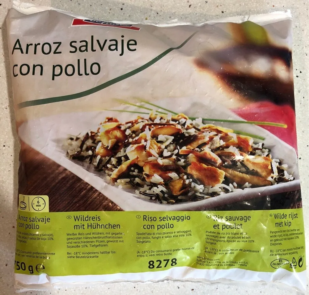 Arroz salvaje con pollo