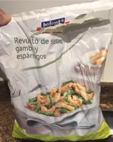 Revuelto de setas gambas y esparragos