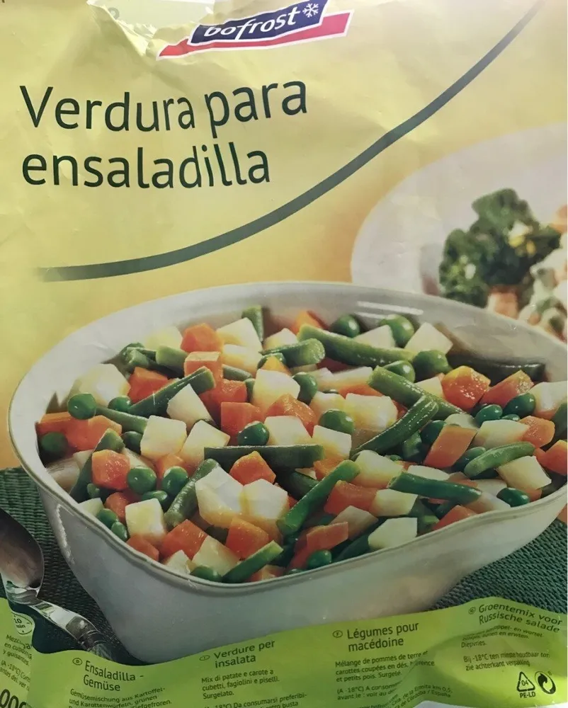 Verdura para ensaladilla