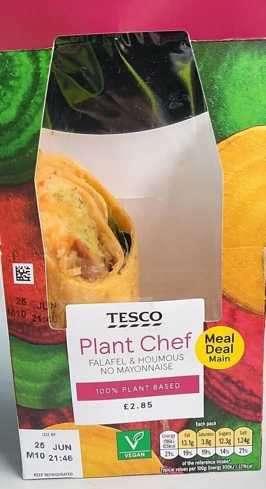 Plant chef falafel and houmous