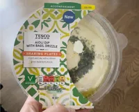 Aioli dip with basil drizzle
