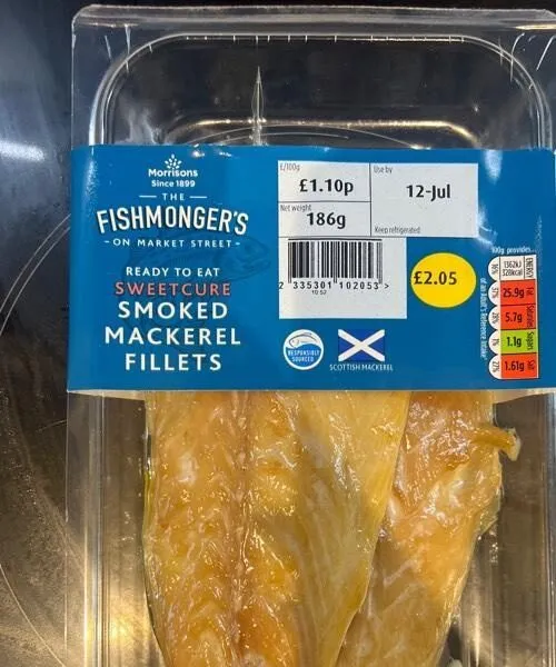 Sweetcure smoked Mackrel fillets