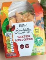 Beautifully balanced smoky bbq bean and chicken wrap