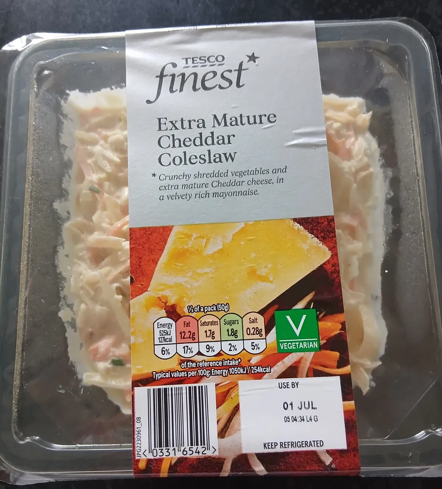 Extra Mature cheddar coleslaw