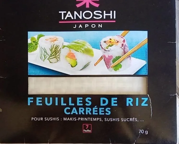 Feuilles de riz carrées