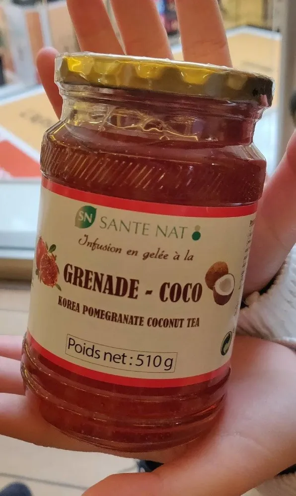 Infusion en gelée à la Grenade coco